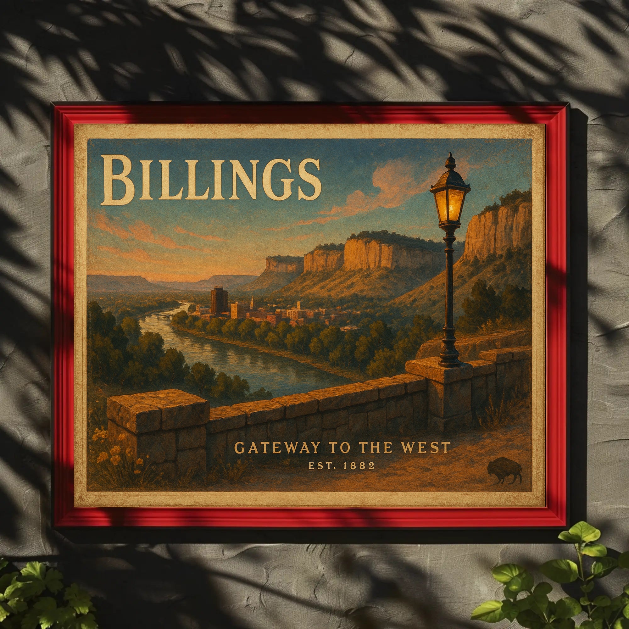Billings Gateway to the West Travel Poster