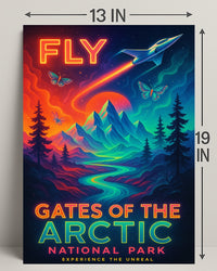 Gates of the Arctic Surreal Adventure National Park Poster