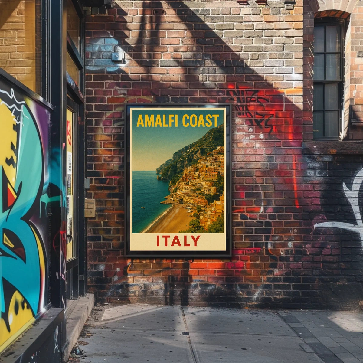 Amalfi Coast Italy Poster Wall Art 18x24 Coastal Scene