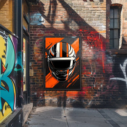 Racing Helmet Dynamic Design Sports Poster