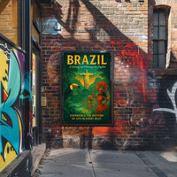 Brazilian Culture Dancers Lush Greenery Poster
