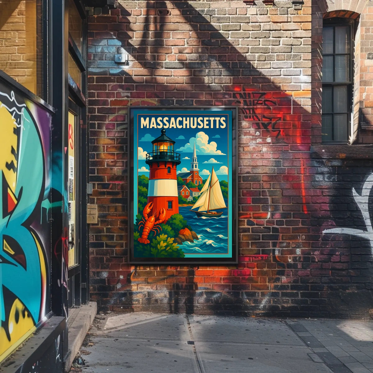 Massachusetts Coastal Charm Wanderlust Poster