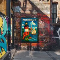 Massachusetts Coastal Charm Wanderlust Poster