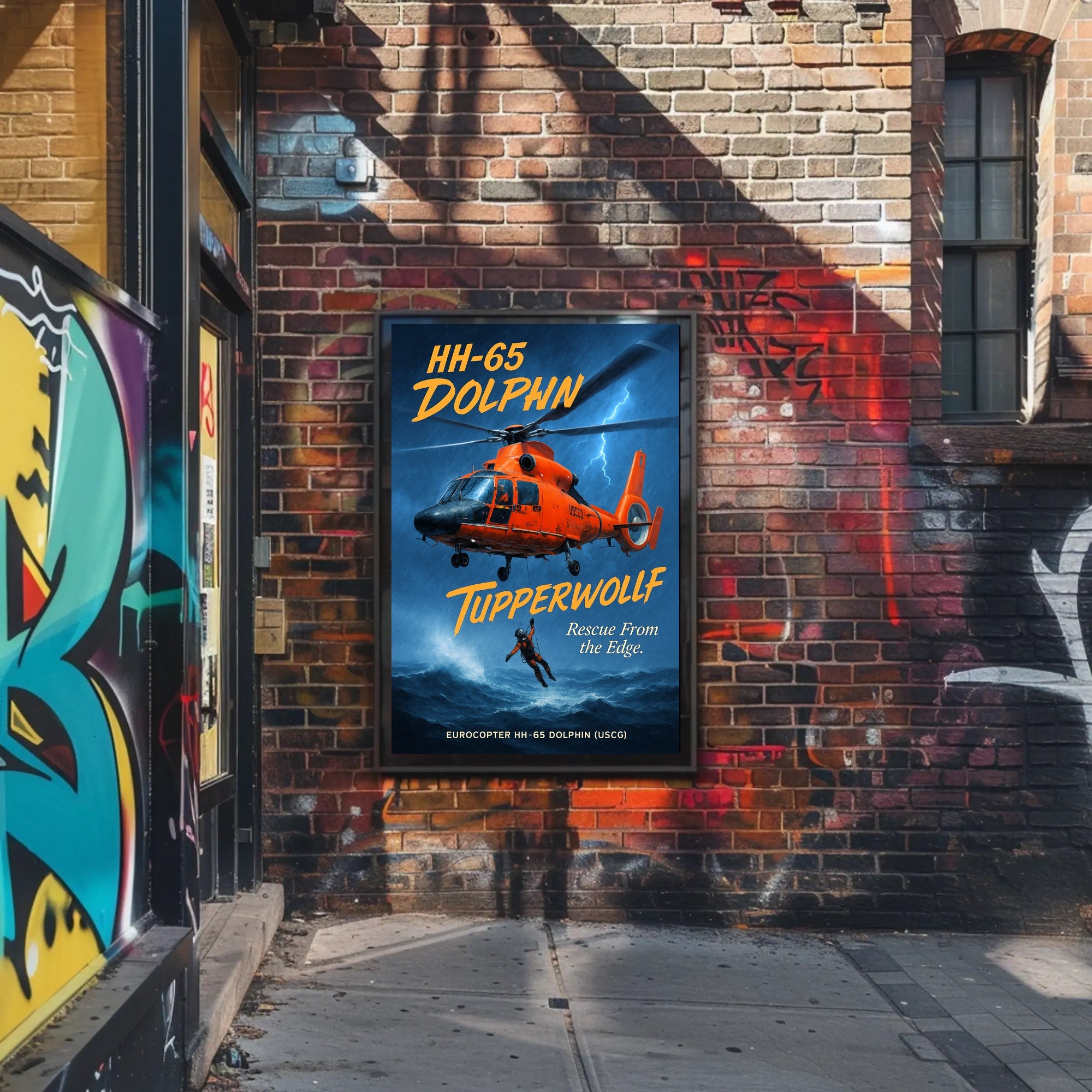 HH-65 Dolphin Rescue From the Edge Poster PosterGoat