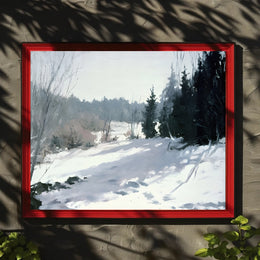 Winter Woodland Scene Poster