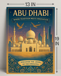 Abu Dhabi Fusion: Modern Meets Tradition Urban or Cityscape Poster