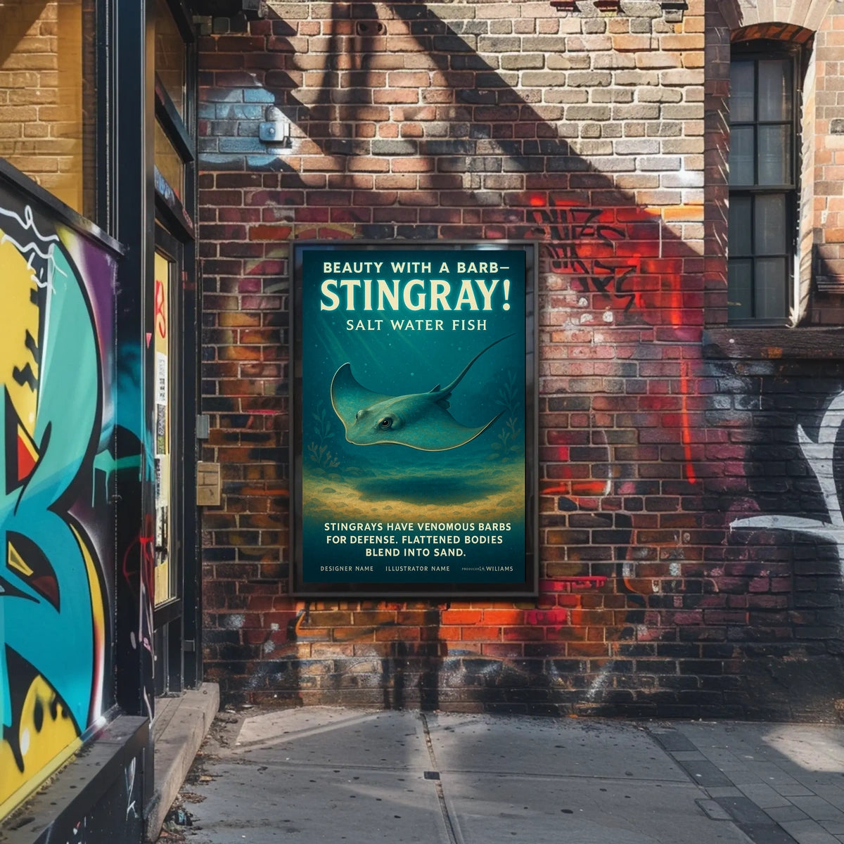 Beauty With A Barb Stingray Poster