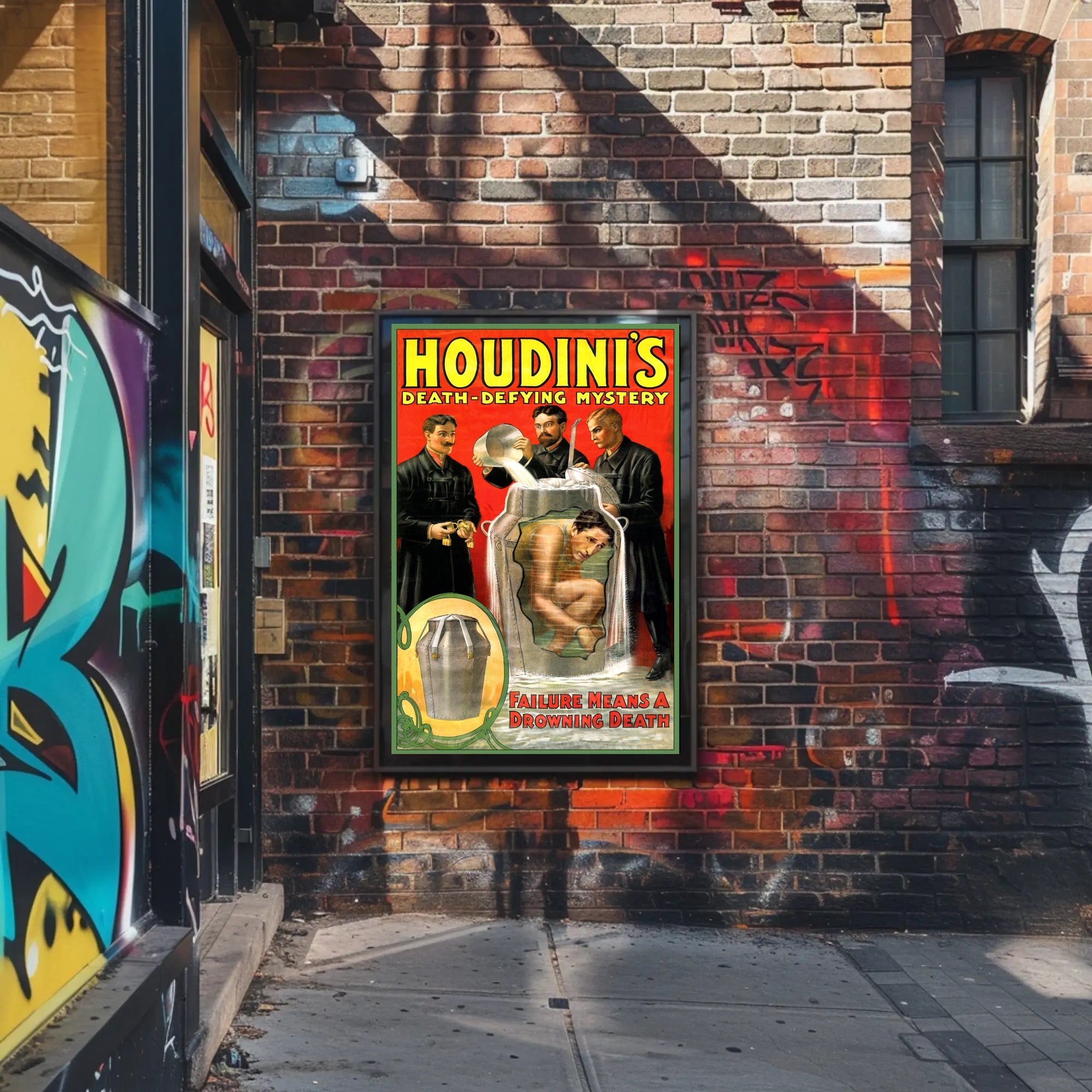 Houdini's Astonishing Escape Act Vintage Cultural Poster