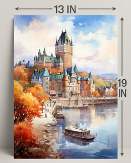Autumn In Quebec City Poster
