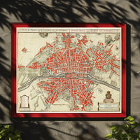 Vintage Map of Paris Wall Mural. Plattegrond van Parijs (ca. 1721–1774)