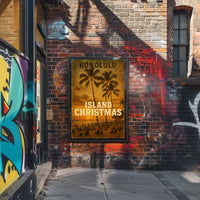 Island Christmas In Honolulu Poster