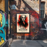 James Madison Watercolor Portrait Historical or Presidential Poster