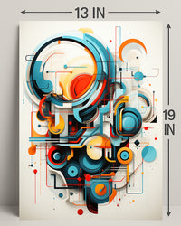 Abstract Geometric Symphony Abstract Poster PosterGoat