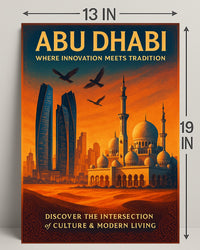 Abu Dhabi Skyline Harmony: Urban or Cityscape Poster
