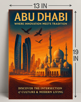 Abu Dhabi Skyline Harmony: Urban or Cityscape Poster