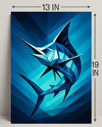 Geometric Marlin Poster PosterGoat