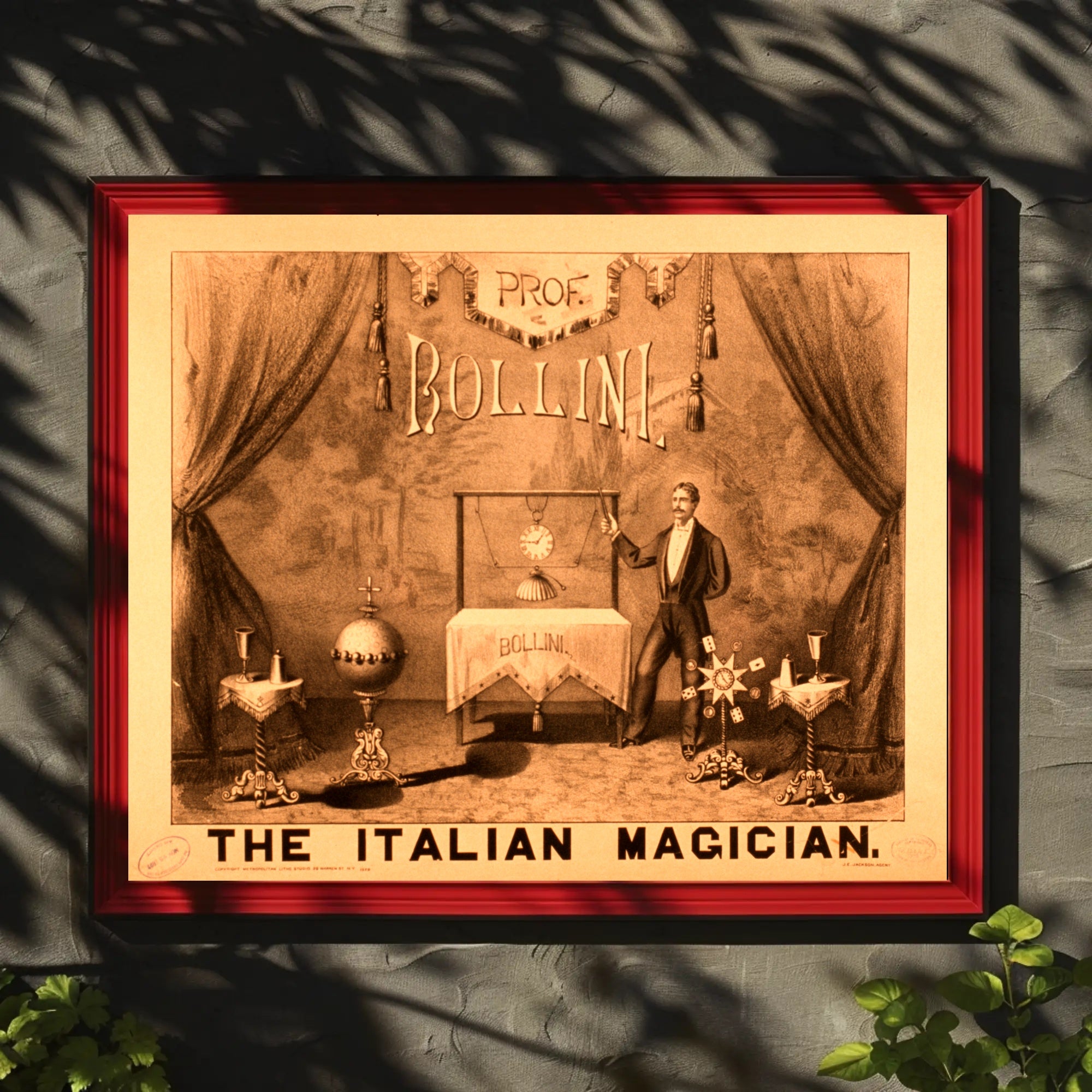The Italian Magician Vintage Magic Show Historical Poster