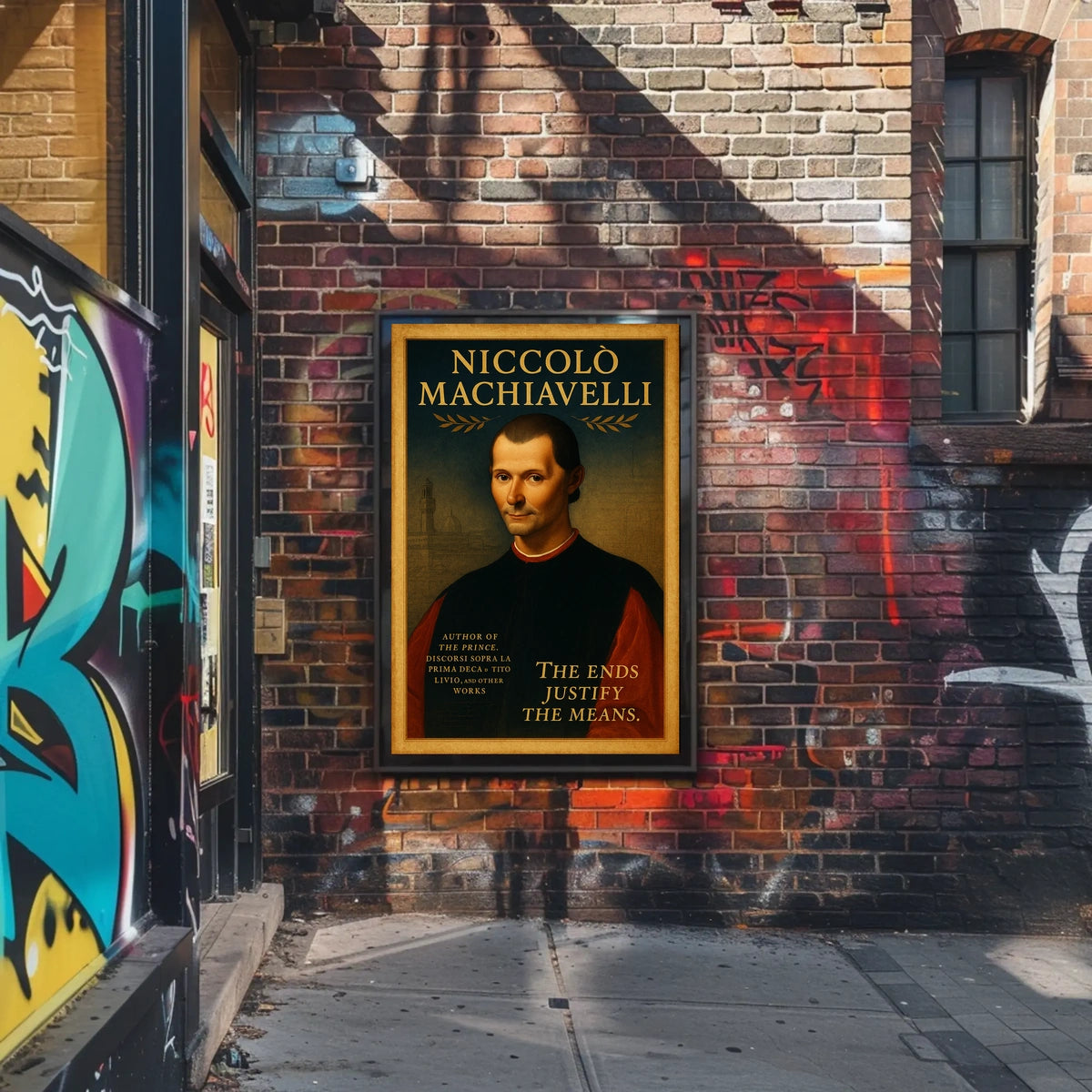 Niccolò Machiavelli The Ends Justify the Means Poster