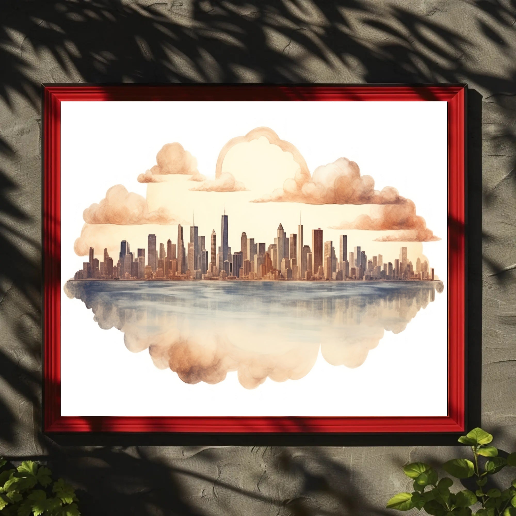 Dreamy Cityscape Reflection Poster