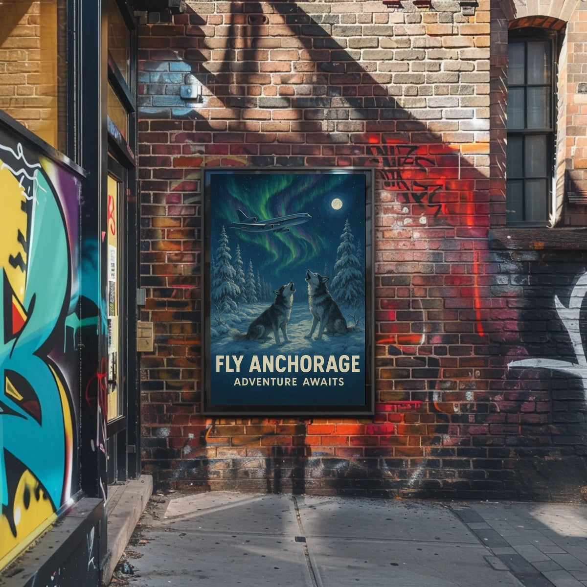 Fly Anchorage Adventure Awaits Poster
