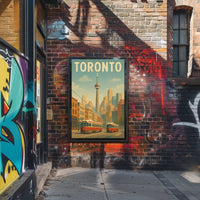 Toronto Skyline Vintage Travel Poster
