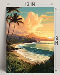 Tropical Sunset Serenity Poster