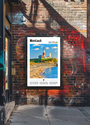 Montauk Lighthouse Landmark Travel Poster