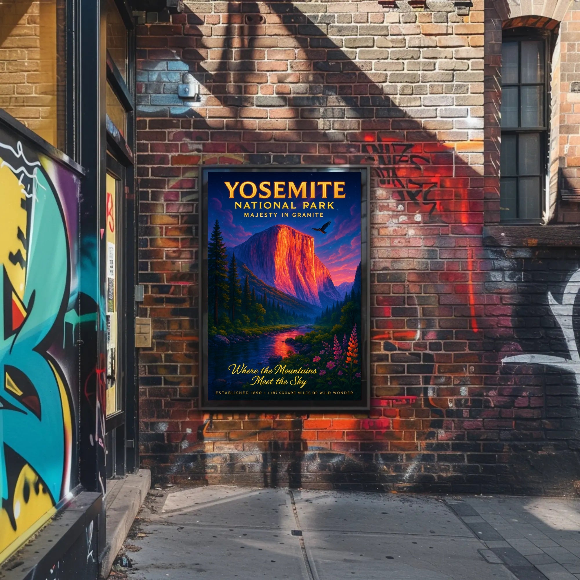 Yosemite National Park Majesty in Granite Poster PosterGoat