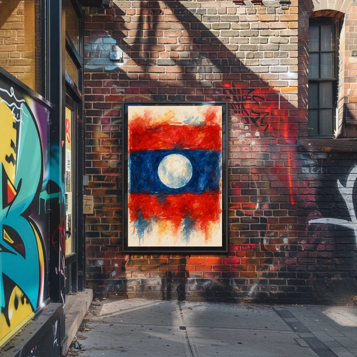 Abstract Watercolor Flag Abstract Poster