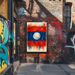Abstract Watercolor Flag Abstract Poster