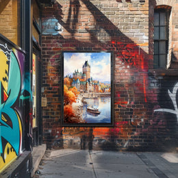Autumn In Quebec City Poster