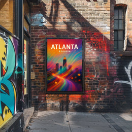 Atlanta, Georgia Vibrant Cityscape Poster
