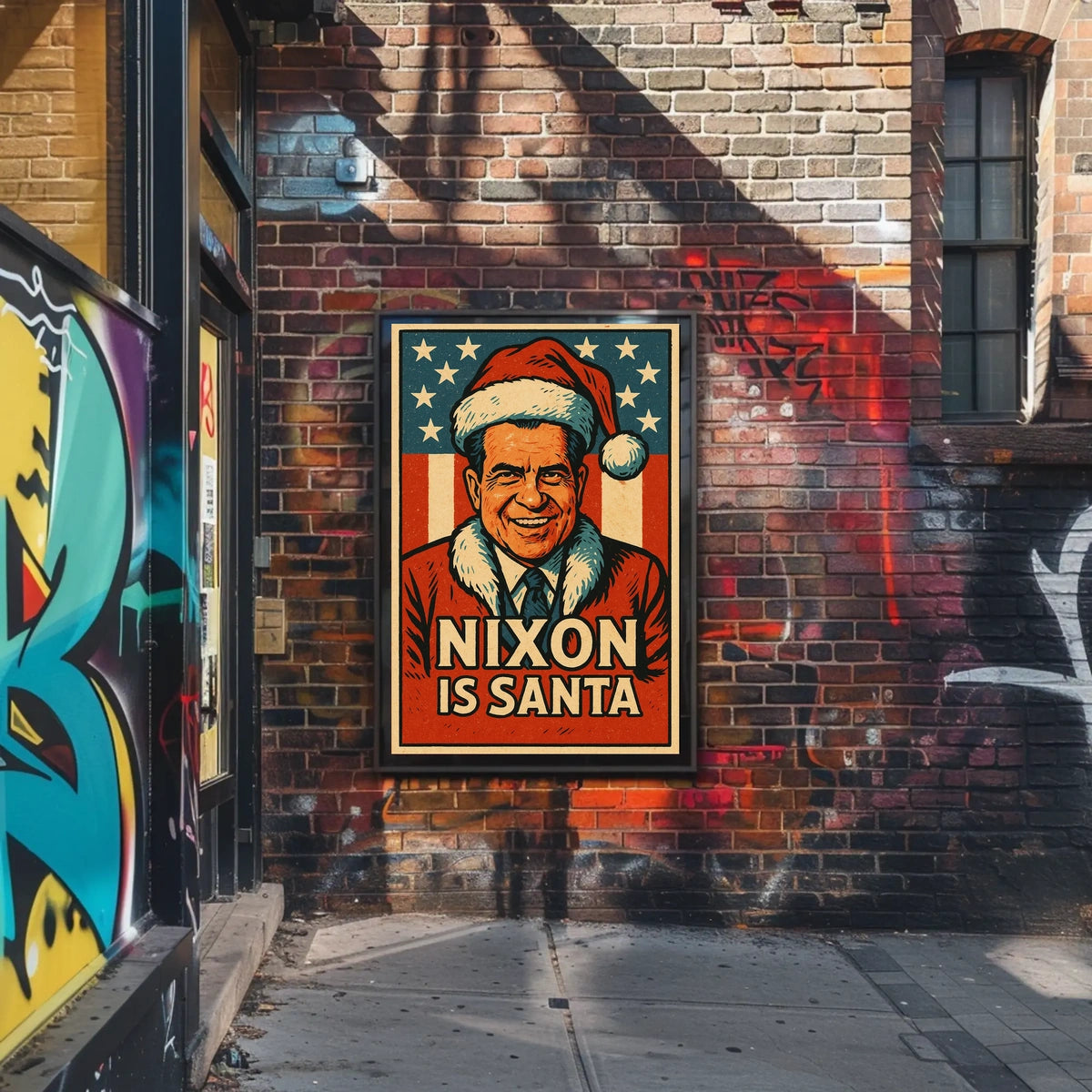 Nixon As Santa Poster