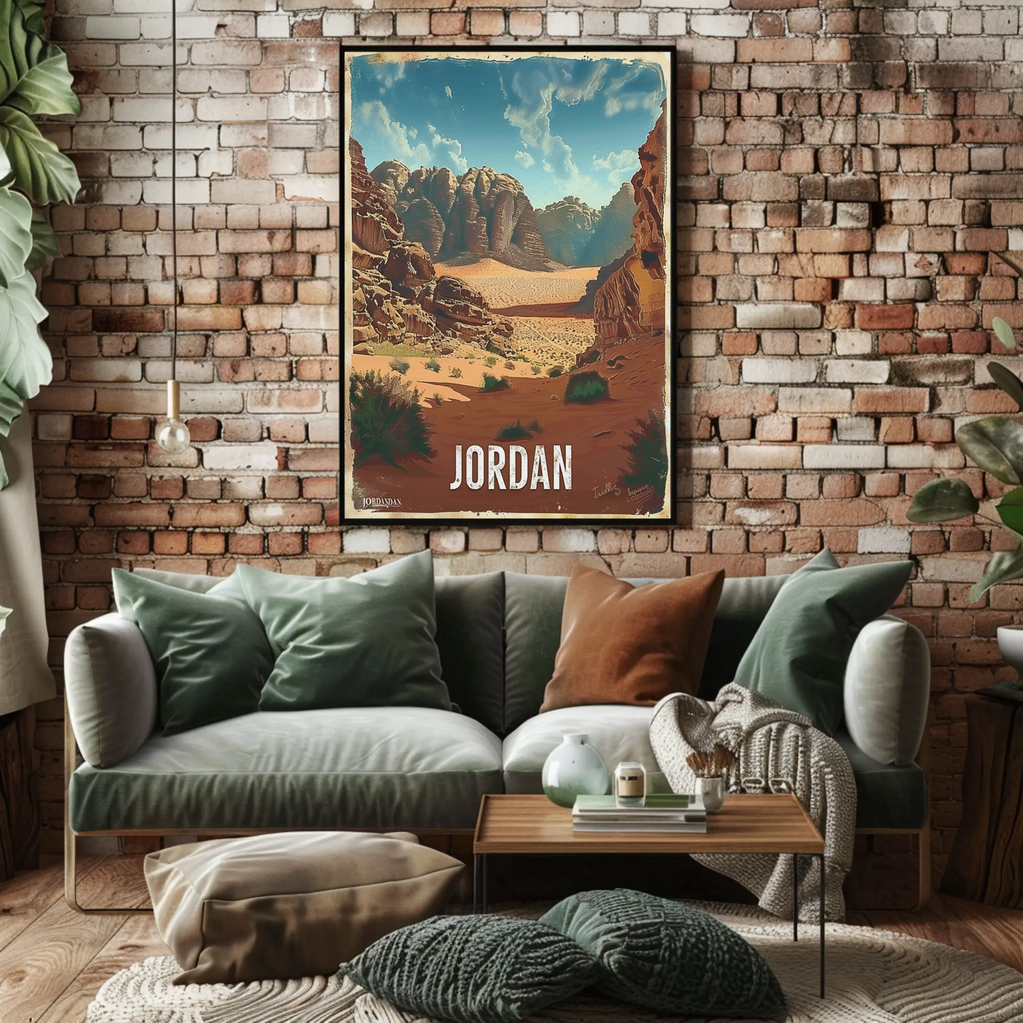 Jordan Desert Rock Formations Travel Poster