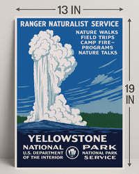 Yellowstone National Park Ranger Naturalist Service Poster PosterGoat