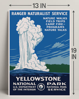 Yellowstone National Park Ranger Naturalist Service Poster PosterGoat