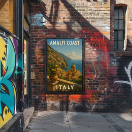 Amalfi Coast Italy Poster Wall Art Print Museum Quality