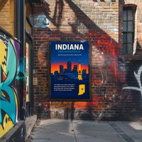 Indianapolis Skyline Travel Poster PosterGoat