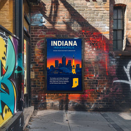 Indianapolis Skyline Travel Poster PosterGoat