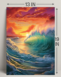 Oceanic Sunset Symphony Poster PosterGoat