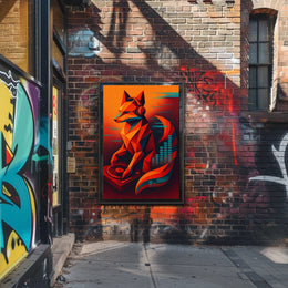 Geometric Fox Dj Poster