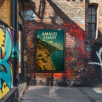 Amalfi Coast Poster Wall Art Print 18x24 Scenic Coastal