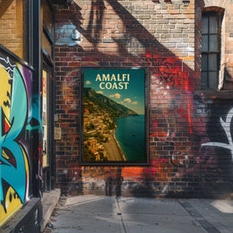 Amalfi Coast Poster Wall Art Print 18x24 Scenic Coastal