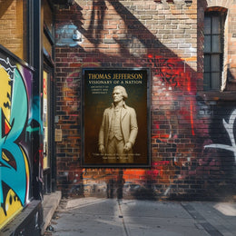Thomas Jefferson Visionary Vintage Historical or Presidential Poster