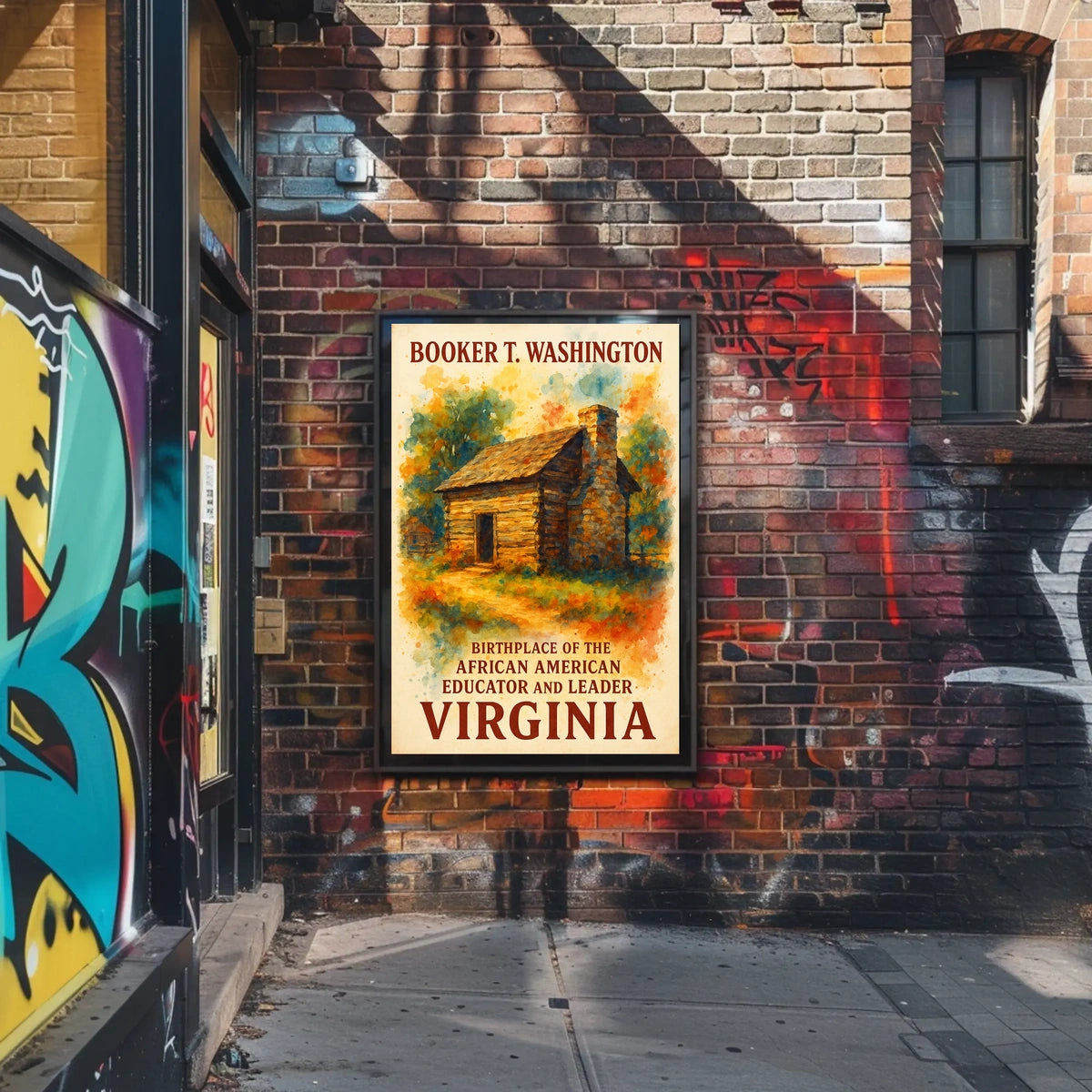 Booker T. Washington Virginia Birthplace Commemorative Poster