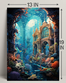 Enchanted Underwater Ruins Poster