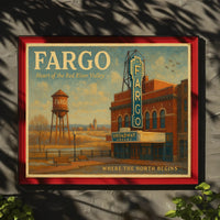 Fargo Travel Poster Where The North Begins