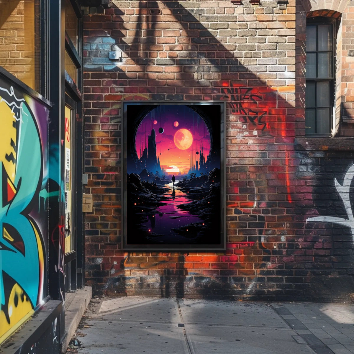 Celestial Fantasy Realm Surreal Art Poster
