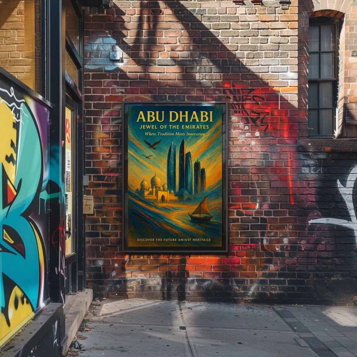 Abu Dhabi Jewel Cityscape Travel Poster
