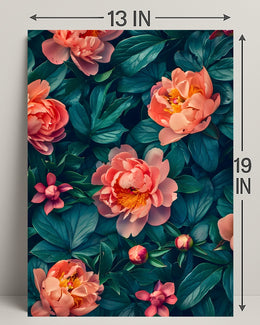 Elegant Peony Garden Floral Art Poster
